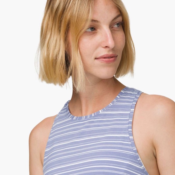 Lululemon • Blue & White Striped All Tied Up Racerback Tie Back Tank - Picture 5 of 9